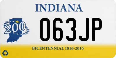 IN license plate 063JP