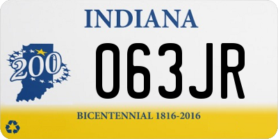 IN license plate 063JR