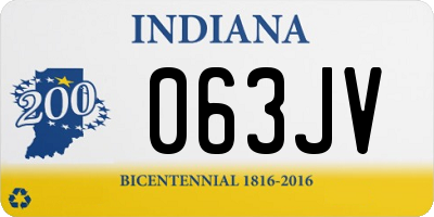 IN license plate 063JV