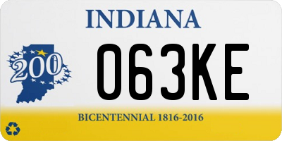 IN license plate 063KE