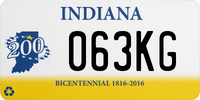 IN license plate 063KG