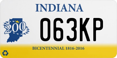 IN license plate 063KP