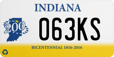 IN license plate 063KS