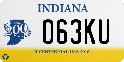 IN license plate 063KU