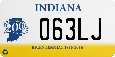 IN license plate 063LJ