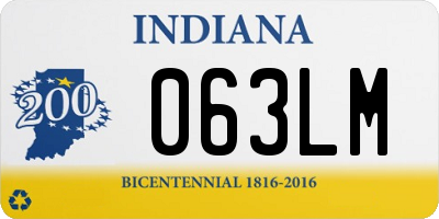 IN license plate 063LM