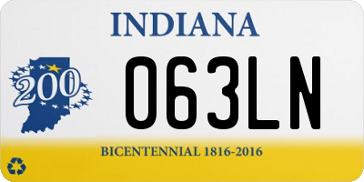 IN license plate 063LN