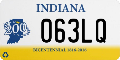 IN license plate 063LQ