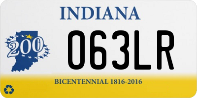 IN license plate 063LR