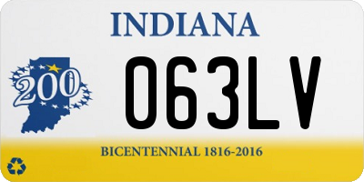 IN license plate 063LV