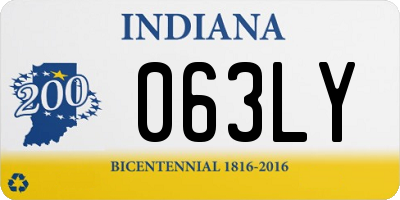 IN license plate 063LY