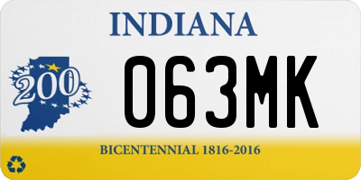 IN license plate 063MK