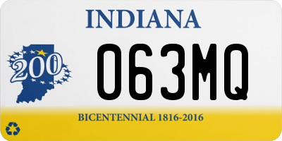 IN license plate 063MQ