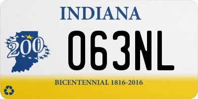 IN license plate 063NL