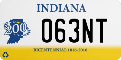 IN license plate 063NT