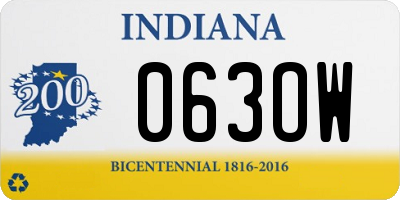 IN license plate 063OW