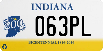 IN license plate 063PL