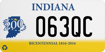 IN license plate 063QC