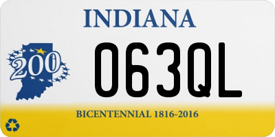 IN license plate 063QL