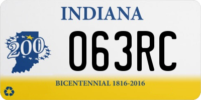 IN license plate 063RC