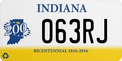 IN license plate 063RJ