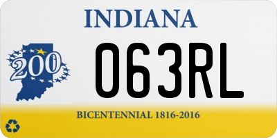 IN license plate 063RL