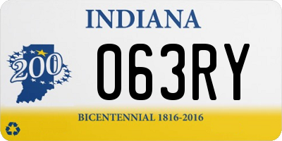 IN license plate 063RY