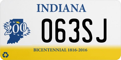 IN license plate 063SJ