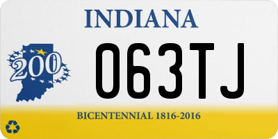 IN license plate 063TJ