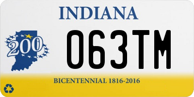 IN license plate 063TM