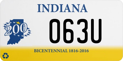 IN license plate 063U