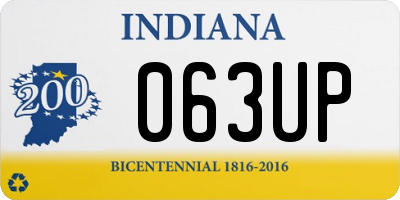 IN license plate 063UP