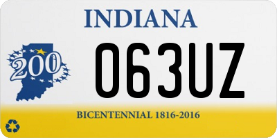 IN license plate 063UZ