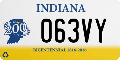IN license plate 063VY