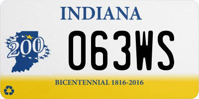 IN license plate 063WS