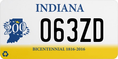 IN license plate 063ZD