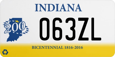 IN license plate 063ZL