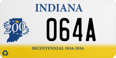 IN license plate 064A