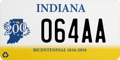 IN license plate 064AA