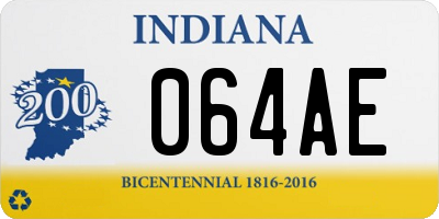 IN license plate 064AE