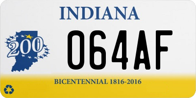 IN license plate 064AF