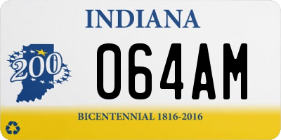 IN license plate 064AM