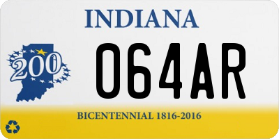 IN license plate 064AR