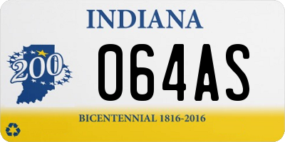 IN license plate 064AS