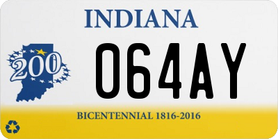 IN license plate 064AY