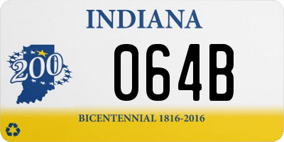 IN license plate 064B