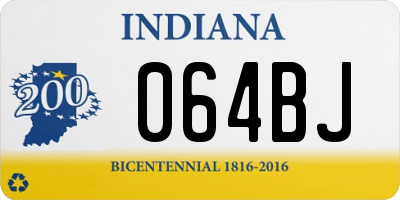 IN license plate 064BJ