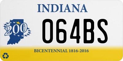 IN license plate 064BS