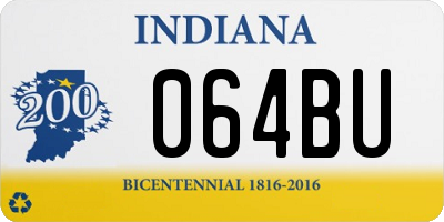 IN license plate 064BU