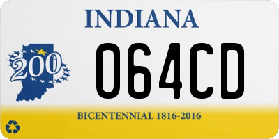 IN license plate 064CD